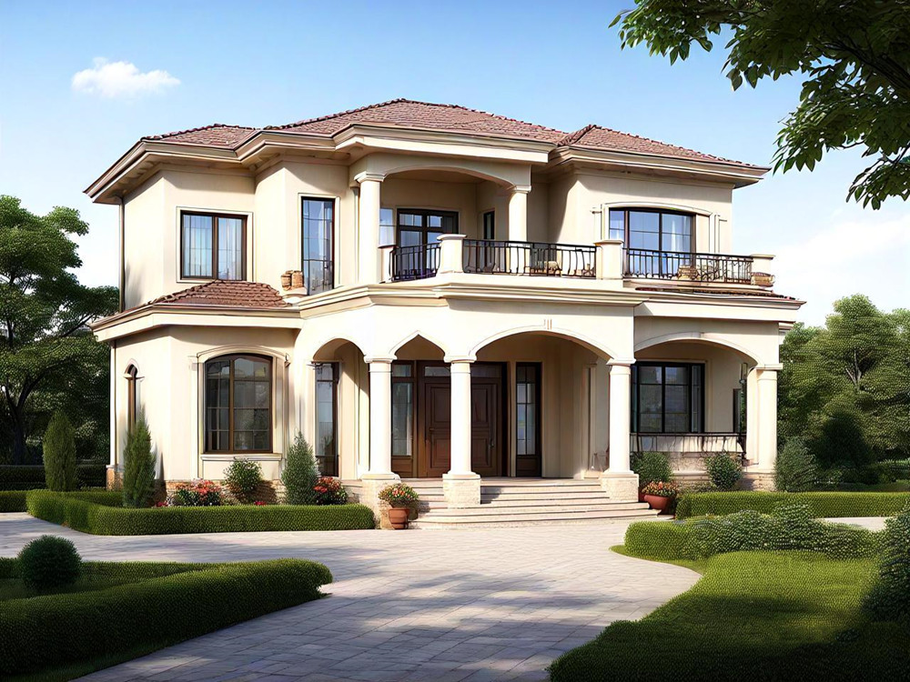 二層280平米地中海風(fēng)格輕鋼別墅戶型圖